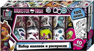 Университет монстров. Наклейки и раскраски в коробке