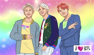 Кардхолдер (215*65мм) I love BTS. оф. 2