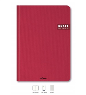 Le Color_ OFİS DEFTER 17X24 SERT KP KARELİ 80gr 192sy KRAFT