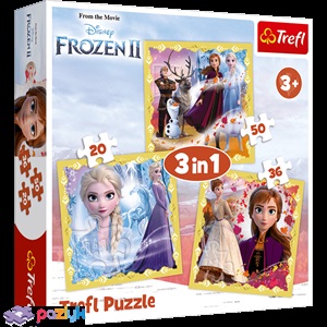 PuzzleEE _ 34847 Trefl/ 3ın1 The Power of Anna and Elsa /Froz