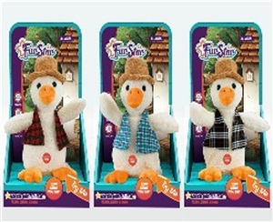 Plush dancing duck with repeating function,music