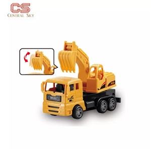 [DISPLAY BOX]Plastic pullback engineering excavator truck