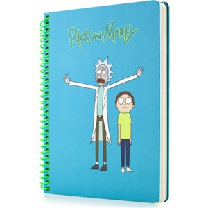 Rick And Morty Spiralli Defter Yeşil  80ypr.17x24 DFT-388524