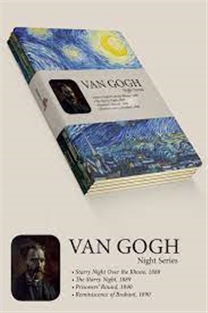 Van Gogh 4'lü Defter Seti 1 - Night Series - Çizgisiz 64 Sayfa A5 Ebat