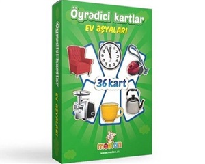 Öyrədici kartlar ev əşyaları 36 kart