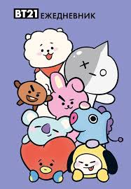 Милые BT21. Ежедневник недатированный (А5, 72 л., цветной блок)