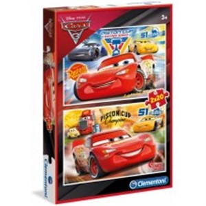 07027 Clm Puz Cars3 x 2x20 Parça Puzzle