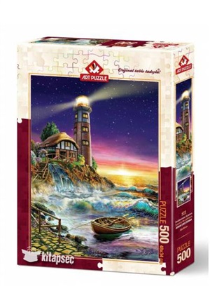 DENİZFENERİNDEN GÜN BATIMI 500 PRÇ ART PUZZLE