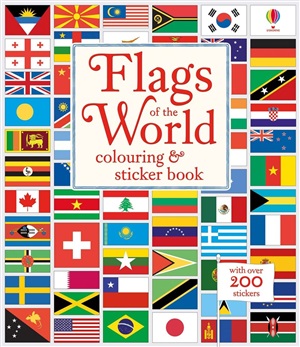 FLAGS OF THE WORLD COLOURING & STICKER BOOK