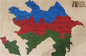 Azərbaycan xəritəsi rəngli