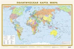 )Политическая карта мира+Физическая карта мира