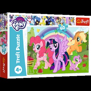 PuzzleEE _ 17323 Trefl/60 PUZZLE MY LİTTLE PONY RAŞNBOW YAPBO
