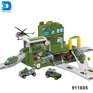 Parking lot play set military