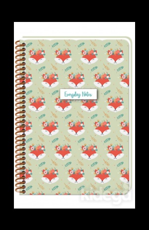 Keskin 14*20 80 Yp. Çiz.Spr.Sert Kap.Everyday Notes Pretty Pets Tilki