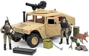 Military play set with vehicle