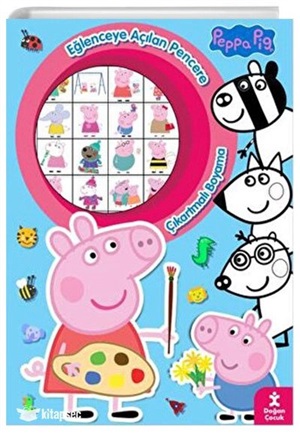 Peppa Pig Eğlenceye Açılan Pencere Çıkartmalı Boyama Kitabı _ Kolektif