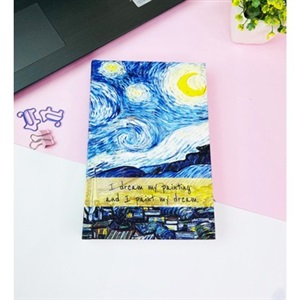 Marka: GIFTMODAStok Kodu: Gmd100550Van Gogh Yıldızlı Gece Tasarımlı Kalın Kitap Görünümlü Defter