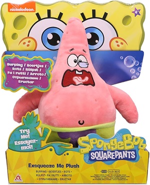 SpongeBob Exsqueeze Me Plush SquarePants Patrick Burp