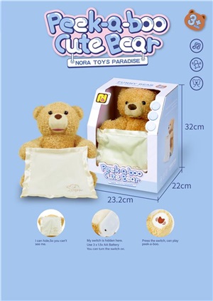 Electric peek a boo cute bear with song story poetry