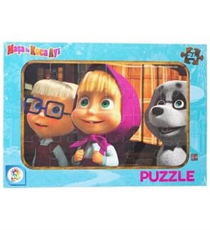 CA _ LAÇO _ MASHA KOCA AYI 24 PARÇA FRAME PUZZLE (2 ASORTİ)