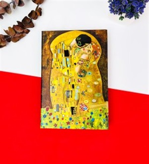 Gustav Klimt Öpcük ve Sırları  Tasarım Defter Lastikli