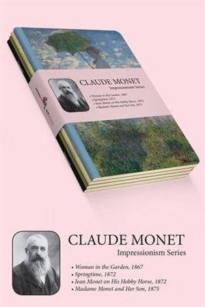 Mabel Yayın Ve Defter / Claude Monet 4'Lü Defter Seti - Impressionism Series - Çizgisiz 64 Sayfa A5 Ebat