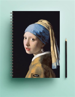 Mabel Yayın Ve Defter / Johannes Vermeer - İnci Küpeli Kız , 1665 - Çizgisiz 64 Sayfa A4 Defter 9