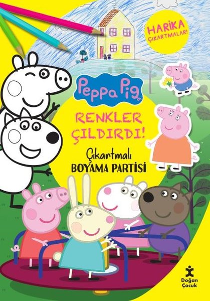 Renkler Çıldırdı! Peppa Pig Çıkartmalı Boyama Partisi  Harika Çıkartmalar!