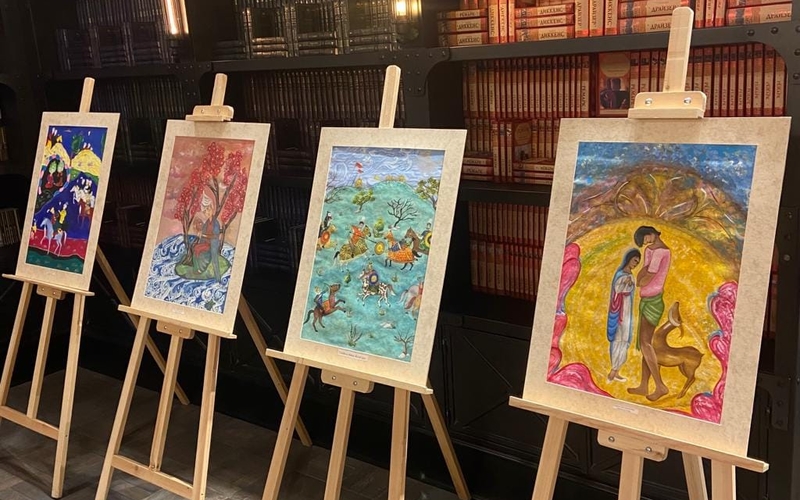 Exhibition of children’s drawings based on Nizami poems opened at Baku Book Center